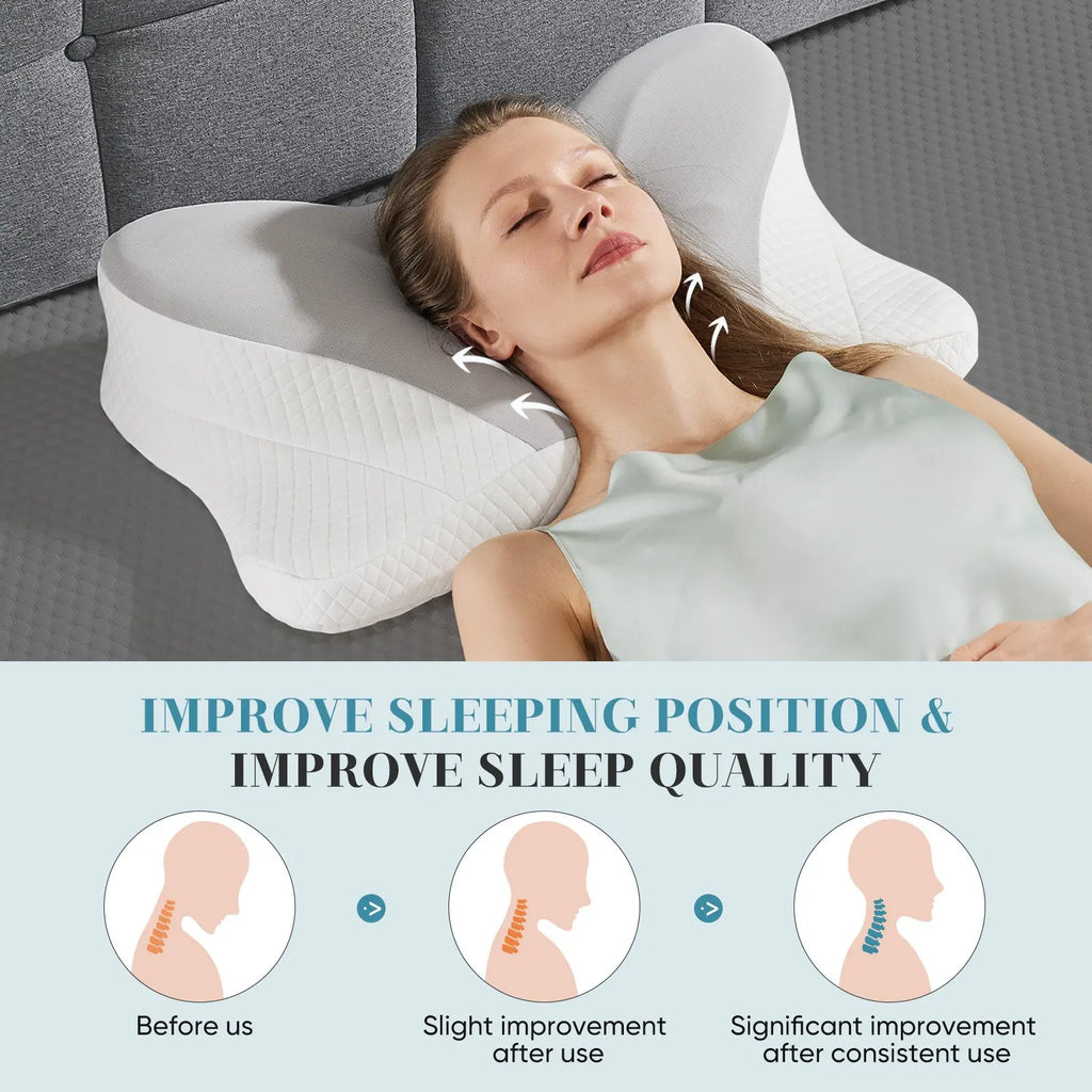 Ergonomic Foam Neck Pillow, Neck Support, Neck Protection Good Sleep Smart Desion