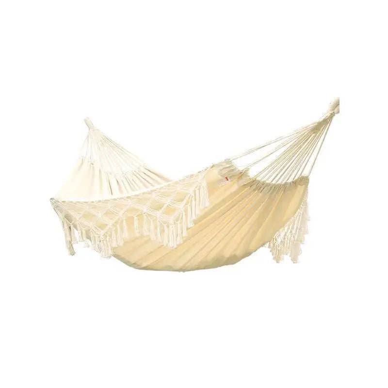 Hammock Outdoor Nordic Bohemian Tassel Double Hammock Outdoor Indoor Smart Desion