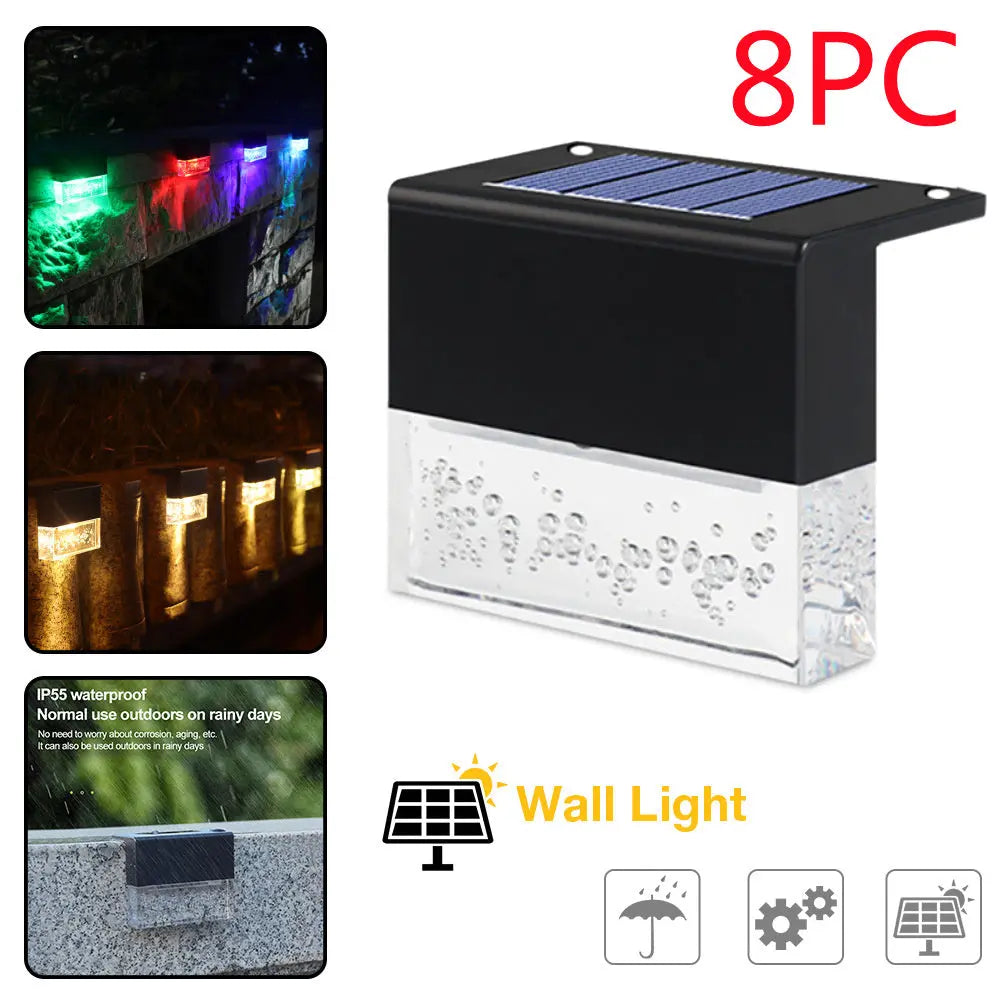 RGB Solar LED Step & Fence Light – Waterproof Smart Desion