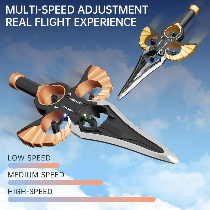 Gesture-Control Flying Sword Drone – Kids' RC Toy Smart Desion