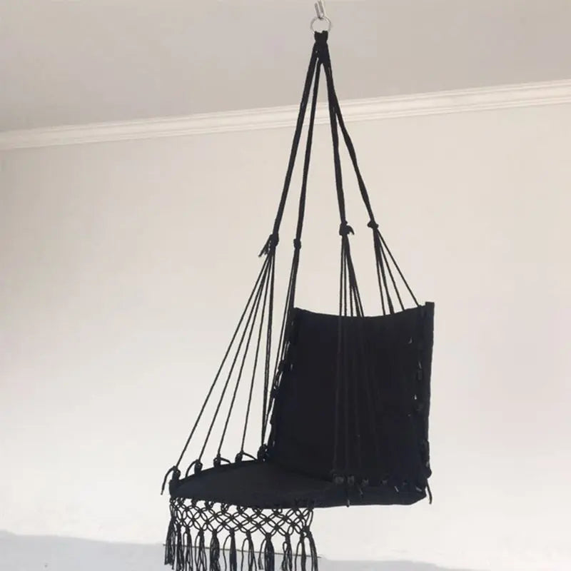 Hammock Chair Macrame Swing Hanging Cotton Rope Hammock Swing Smart Desion