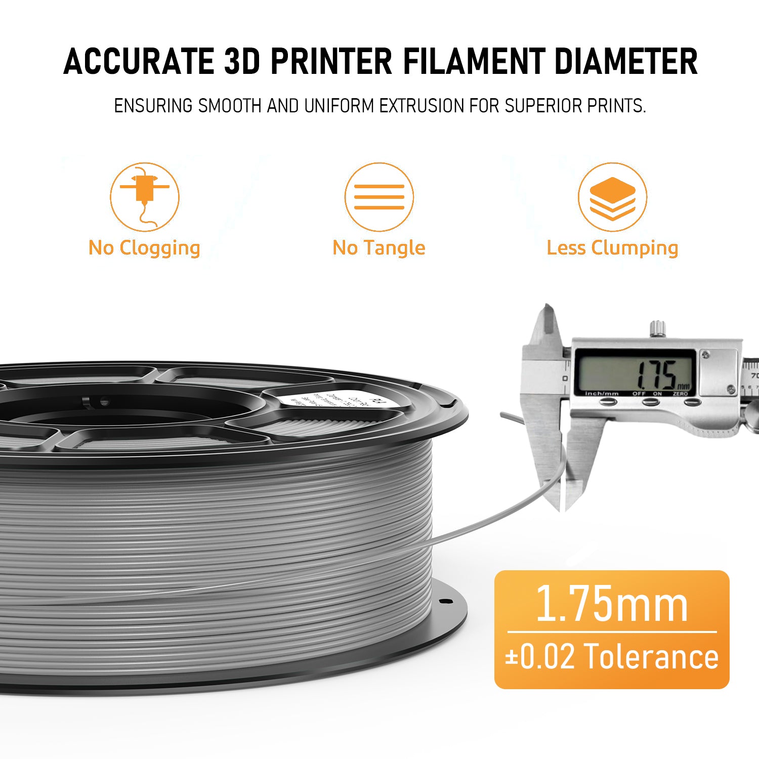 Silk PLA Filament 1.75mm – 1.1kg Spool, Glossy Shiny Finish, Smooth Printing