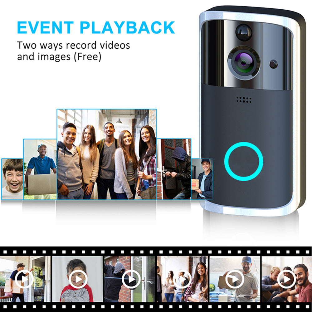 WiFi Video Doorbell Camera – HD Night Vision, Two-Way Audio, Remote Access
