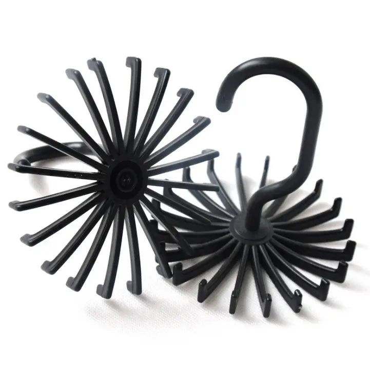 Plastic Portable Tie Rack For Closets Rotating Ties Hook Holder Belt Scarves Hanger For Men Women Clothing Organizer Smart Desion