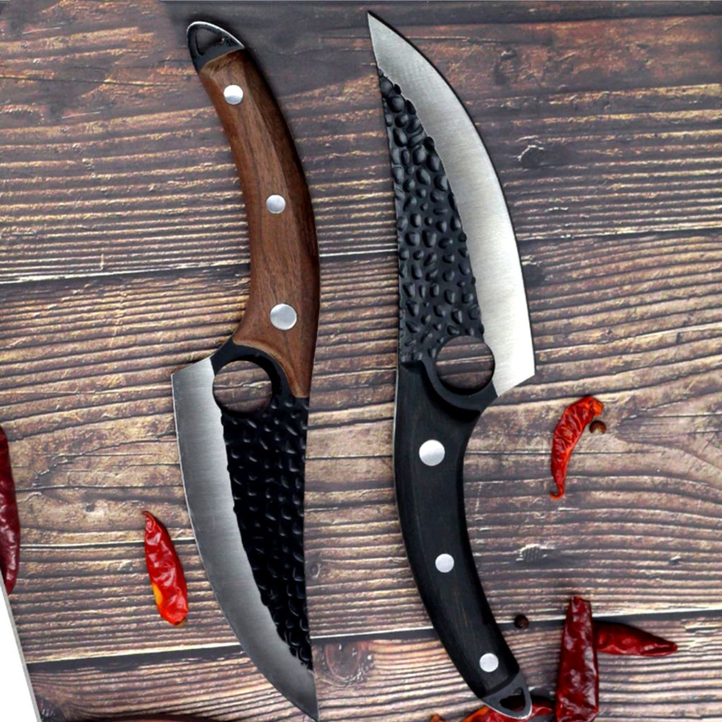 Professional Boning & Butcher Knife Set – 5CrMoV15 High Carbon Steel, Scimitar