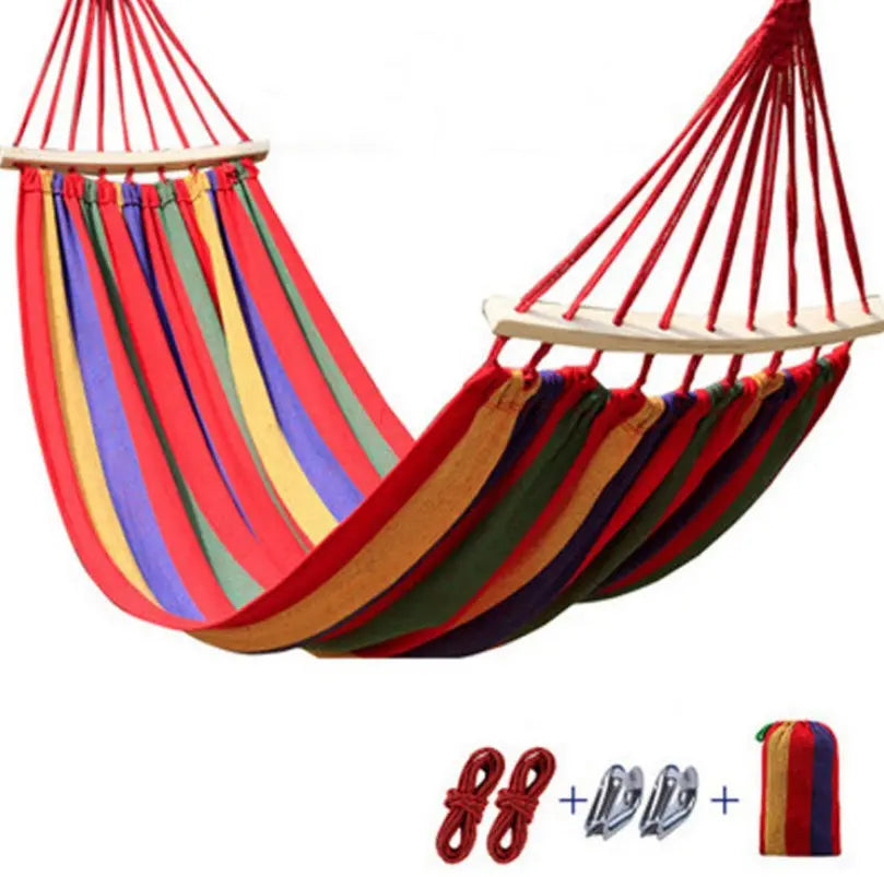 200x80cm Backpacking Hammock Portable Canvas Parachute Outdoor Single Hammock Smart Desion