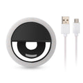 RK-12 Clip-On LED Selfie Fill Light – USB Rechargeable, 4 Brightness Levels, Universal Clip