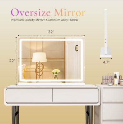 LED Vanity Mirror With Lights – Dimmable, 3 Color Modes, Touch Control, USB Port