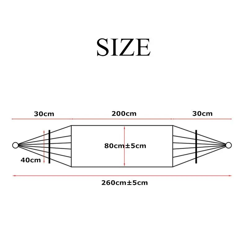 200x80cm Backpacking Hammock Portable Canvas Parachute Outdoor Single Hammock Smart Desion