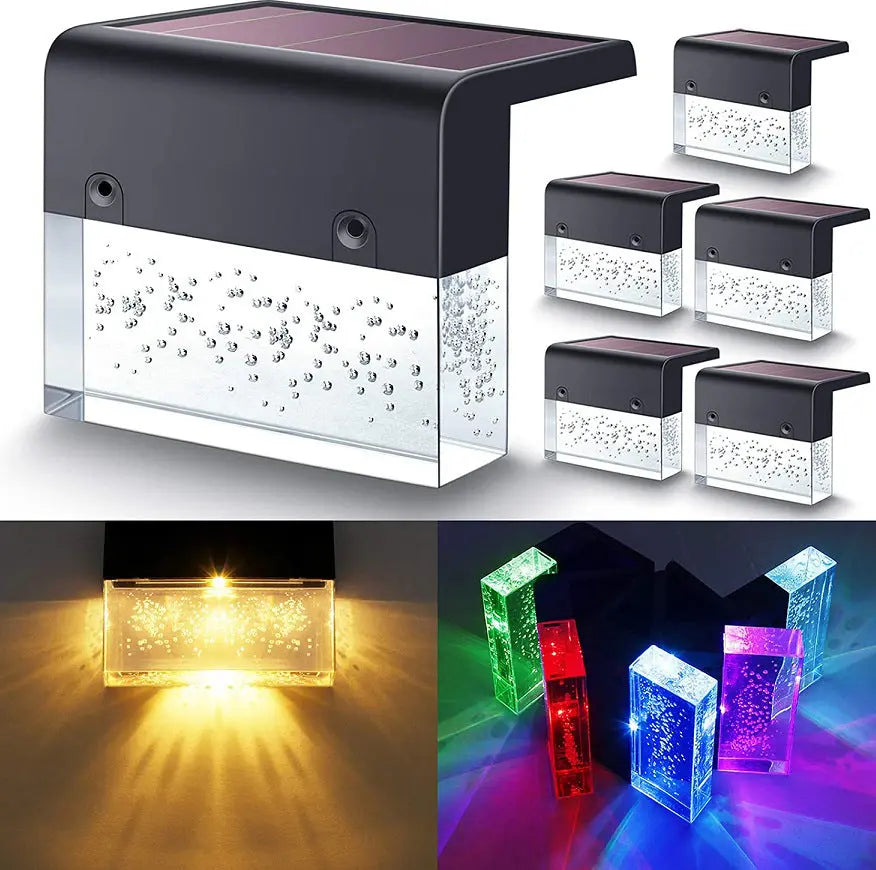 RGB Solar LED Step & Fence Light – Waterproof Smart Desion