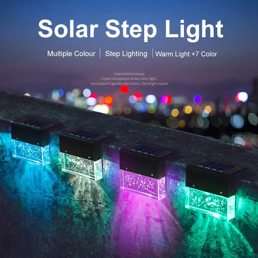 RGB Solar LED Step & Fence Light – Waterproof Smart Desion