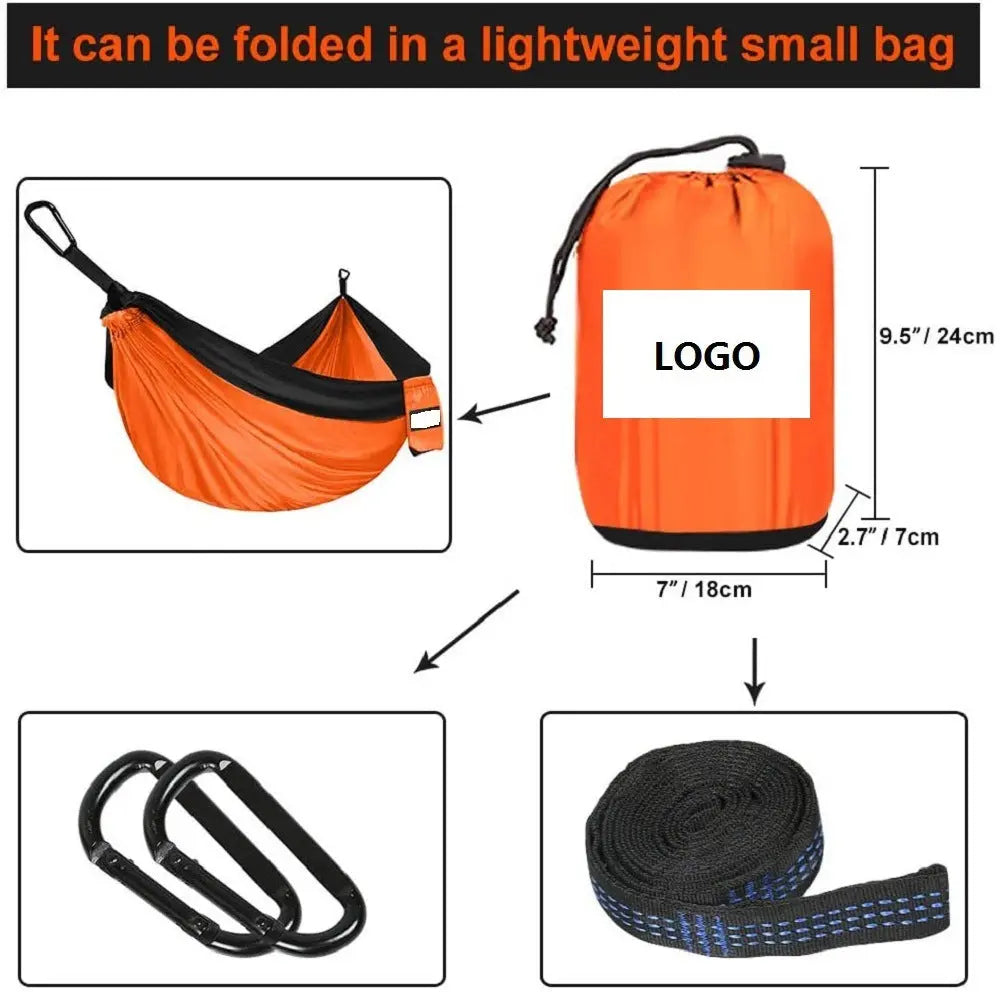 High Load-Bearing Single Double Nylon Hammock Smart Desion