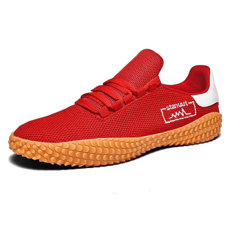 Spring and Summer Flying Woven Casual Shoes Large Men's Shoes Beathable Korean Forrest Gump Sneakers Smart Desion