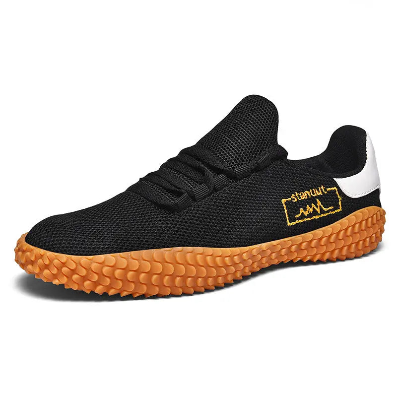 Spring and Summer Flying Woven Casual Shoes Large Men's Shoes Beathable Korean Forrest Gump Sneakers Smart Desion