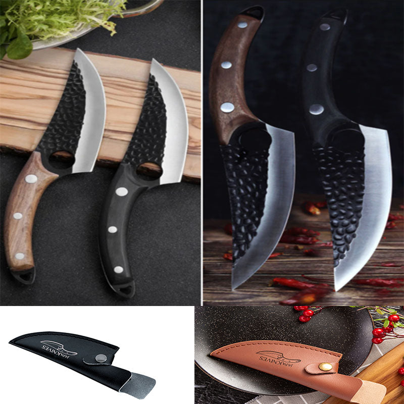 Professional Boning & Butcher Knife Set – 5CrMoV15 High Carbon Steel, Scimitar