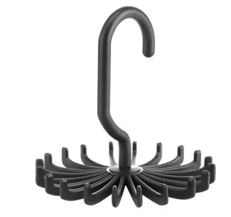 Plastic Portable Tie Rack For Closets Rotating Ties Hook Holder Belt Scarves Hanger For Men Women Clothing Organizer Smart Desion