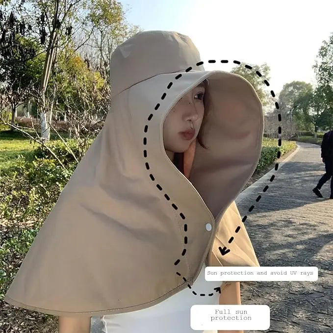 Beach Sun Hat, Neck UV Protection Sun Hat Smart Desion