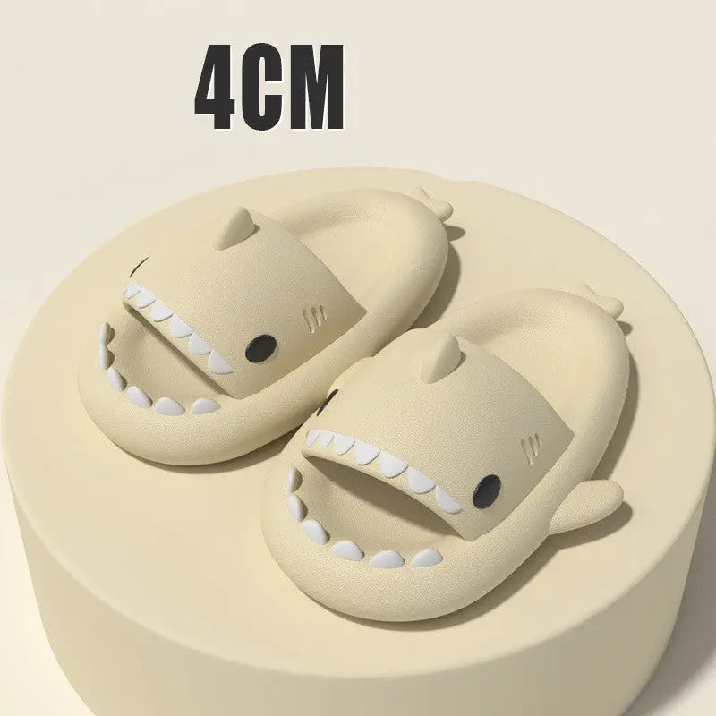 Cartoon Shark Slippers Funny Cutes Soft Slipper Indoor Outdoor  Shoes For Women Men Couples Smart Desion