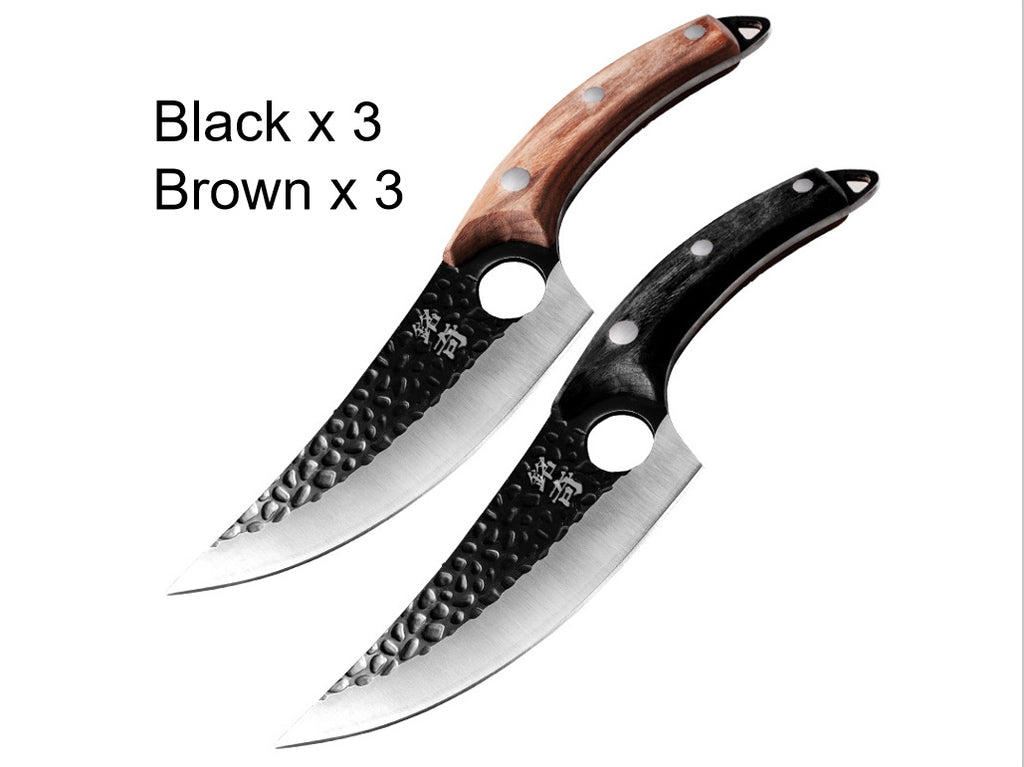 Professional Boning & Butcher Knife Set – 5CrMoV15 High Carbon Steel, Scimitar