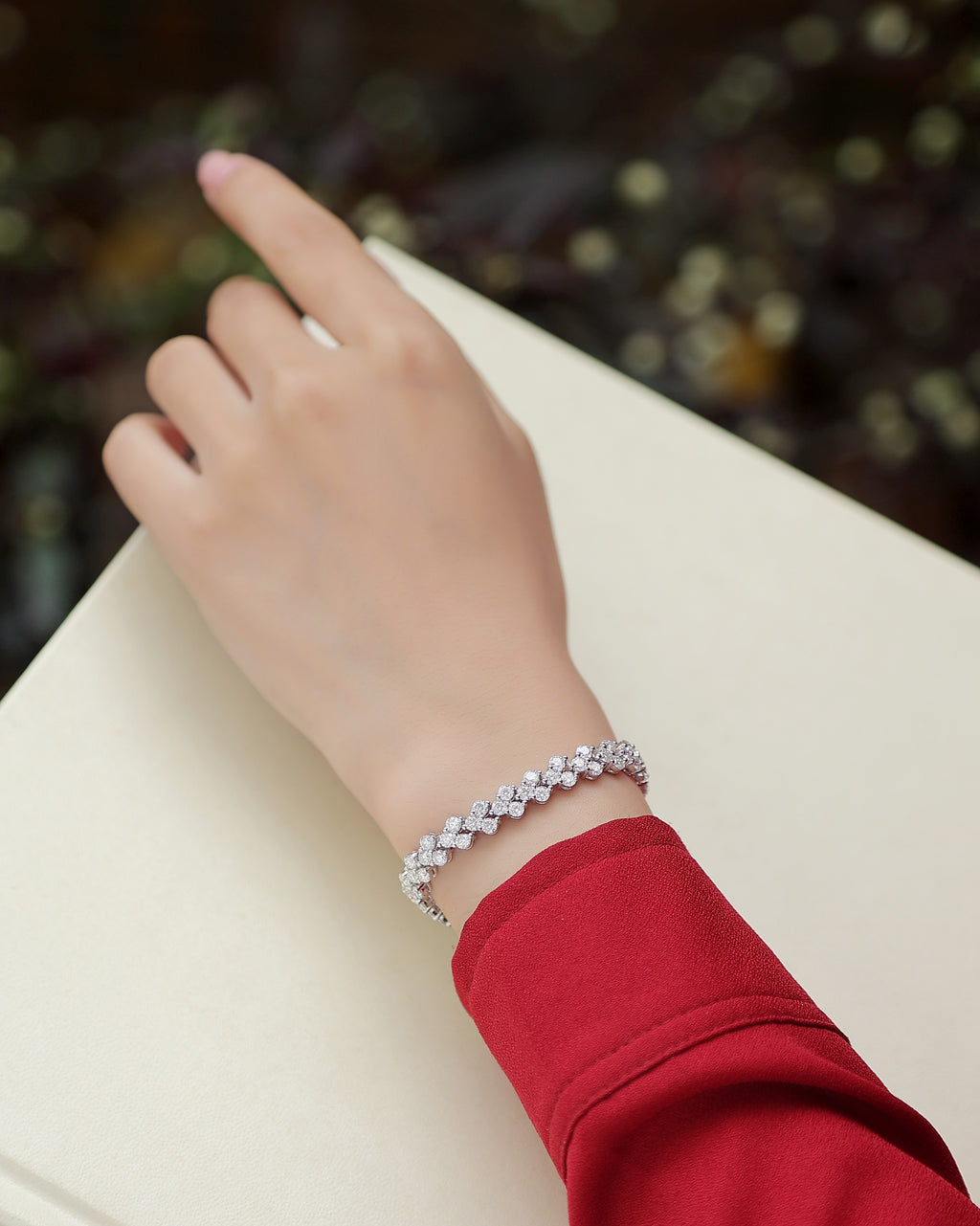 Moissanite Diamond S925 Silver Bracelet – Luxury 16.5cm Fine Jewelry