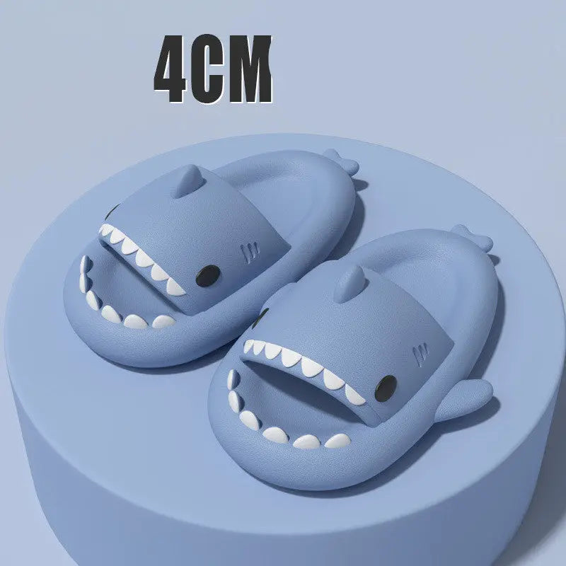Cartoon Shark Slippers Funny Cutes Soft Slipper Indoor Outdoor  Shoes For Women Men Couples Smart Desion