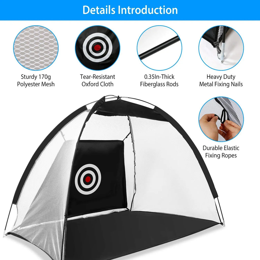 Golf Net Golf Training Aids Practice Nets Driving Hitting Nets With Target Cloth Carry Bag For Indoor Outdoor Sports Smart Desion
