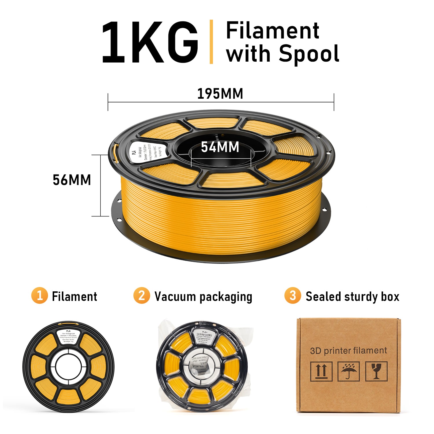 Silk PLA Filament 1.75mm – 1.1kg Spool, Glossy Shiny Finish, Smooth Printing