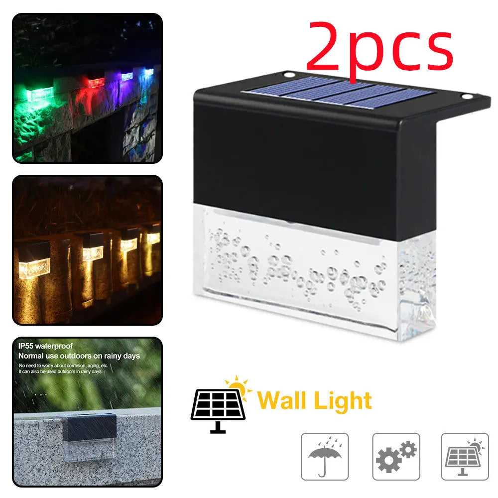 RGB Solar LED Step & Fence Light – Waterproof Smart Desion