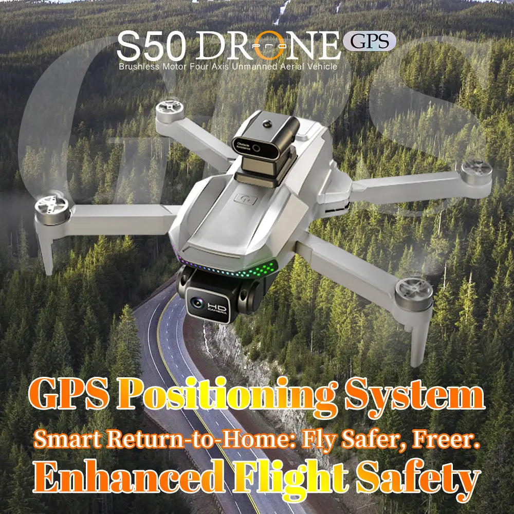 S50 Pro GPS Drone with HD Camera & Obstacle Avoidance Smart Desion