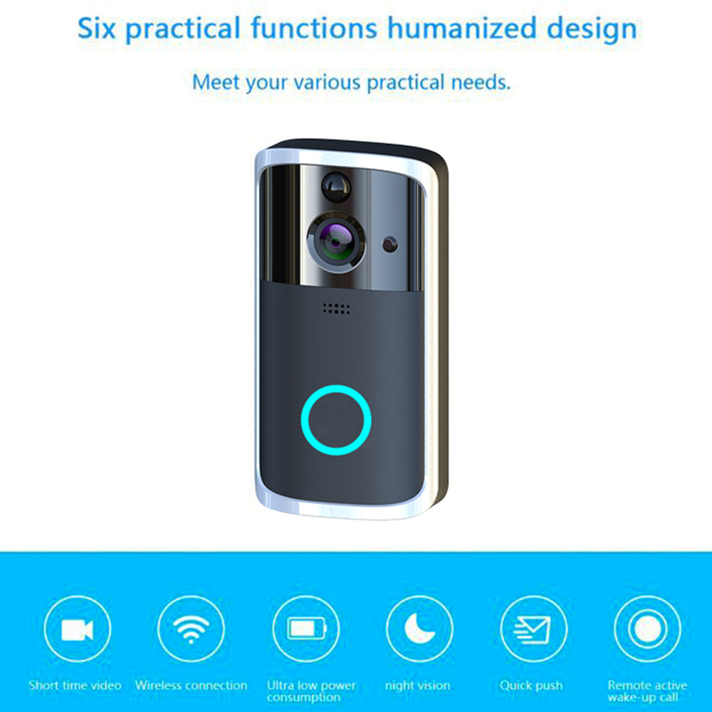 WiFi Video Doorbell Camera – HD Night Vision, Two-Way Audio, Remote Access