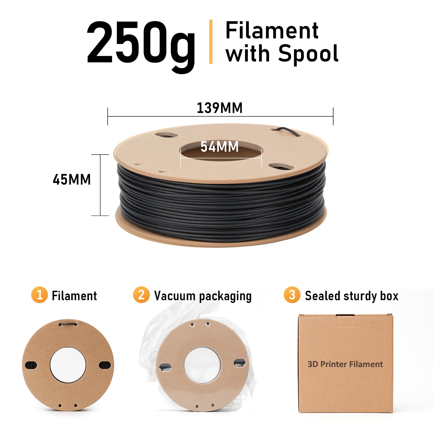PETG-CF Carbon Fiber 3D Printer Filament – Strong, Rigid, FDM Compatible