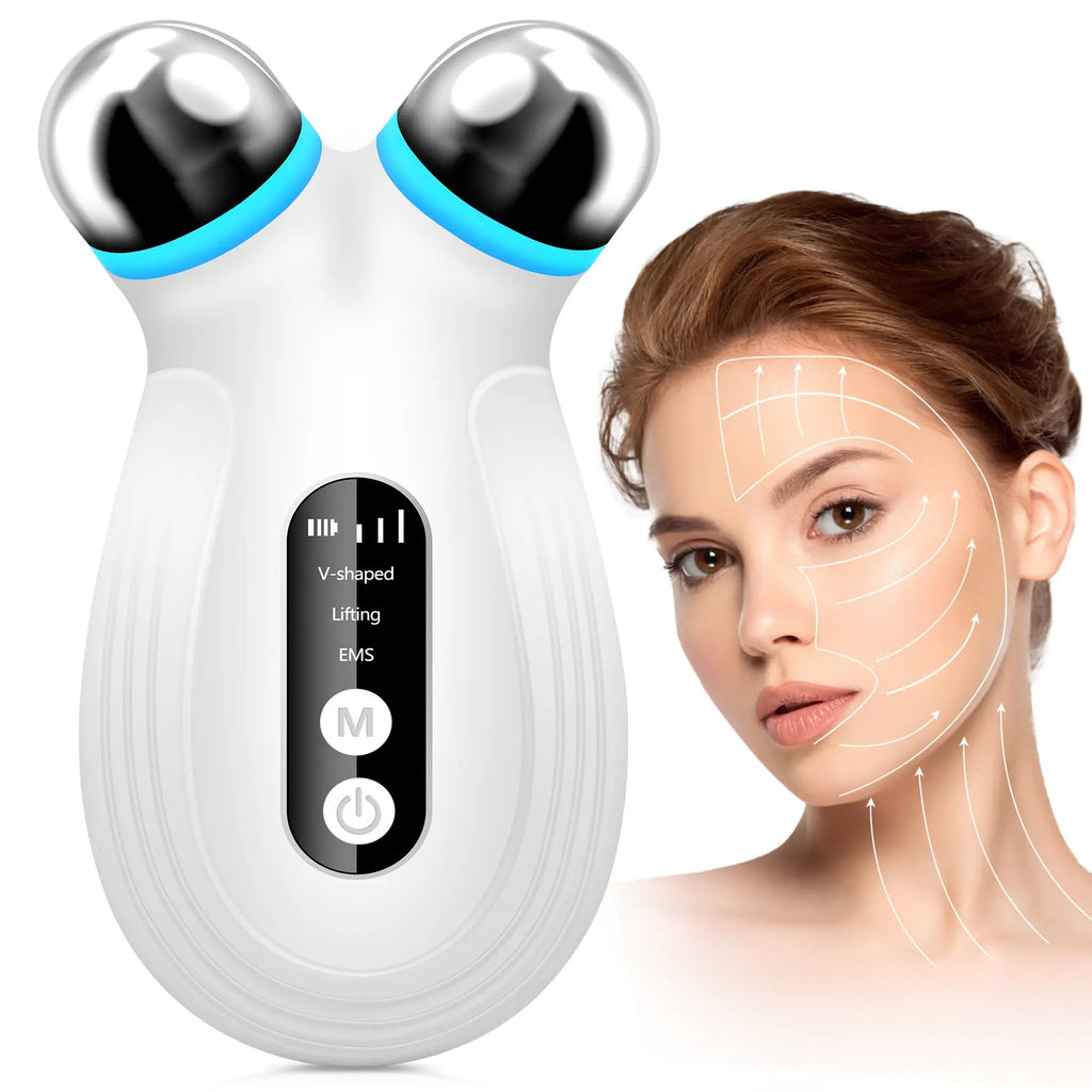 Anti Aging And Wrinkles Microcurrent Facial Device, Boost Skin Care Products Absorption - White Smart Desion