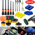30PCS Car Detailing Wash Brush Set For Interior Exterior Wheels Car Cleaning Kit Smart Desion