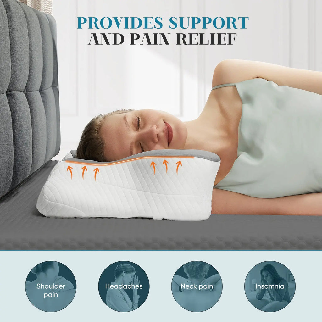 Ergonomic Foam Neck Pillow, Neck Support, Neck Protection Good Sleep Smart Desion