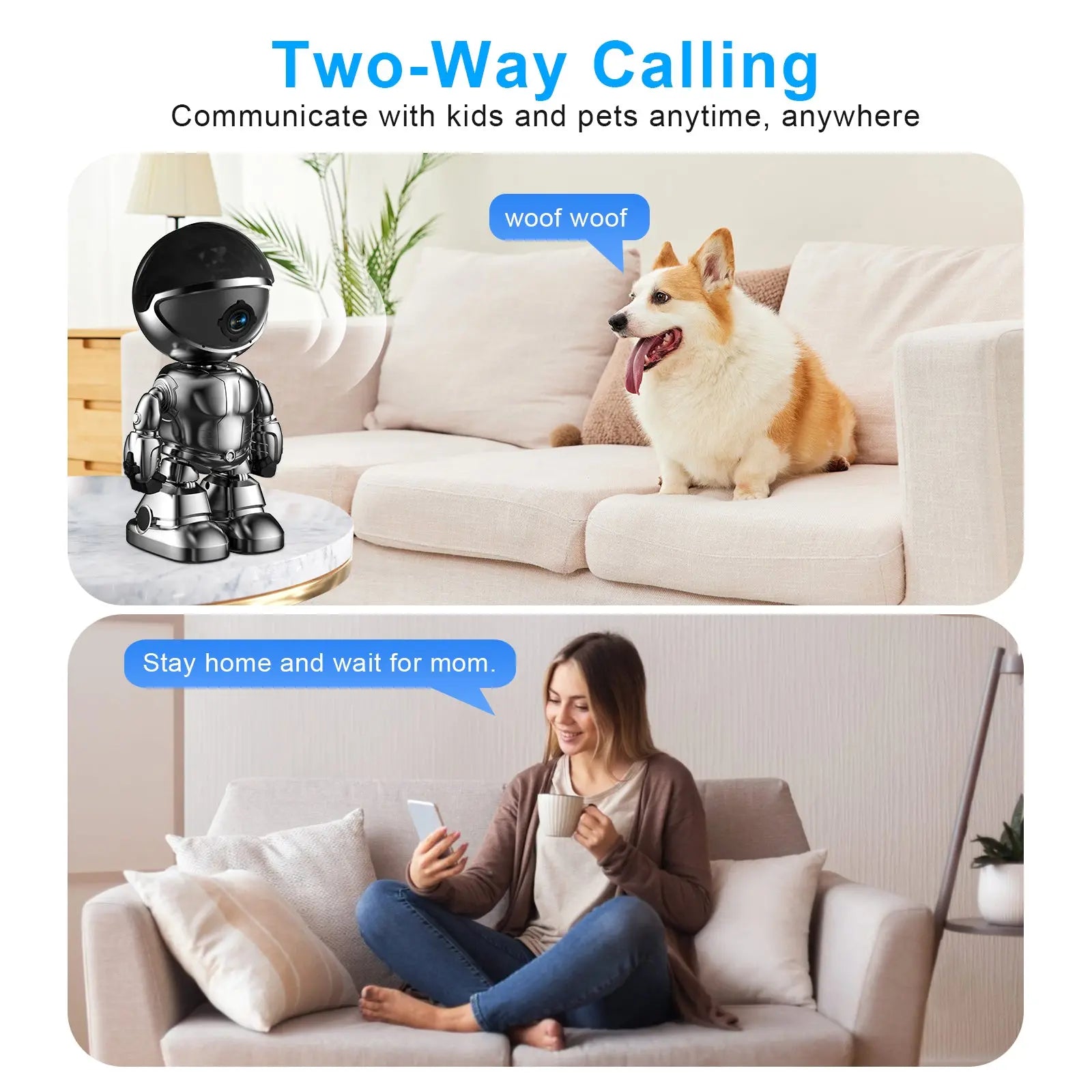 Smart Robot Camera 3MP IP Camera WIFI Robert Network CCTV HD Baby Monitor Remote Control Home Security Camera Smart Desion