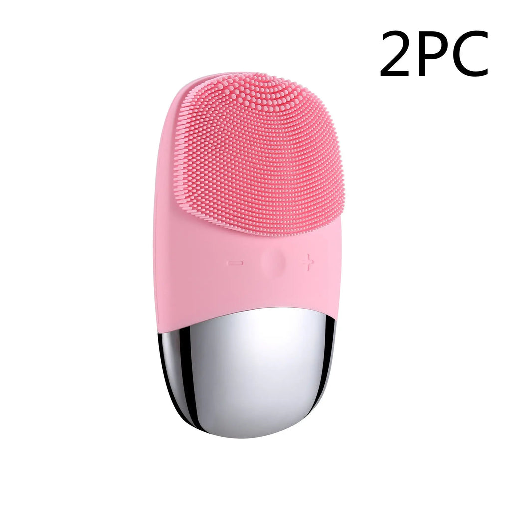 Mini Silicone Electric Face Cleansing Brush Electric Facial Cleanser Facial Cleansing Brush Skin Massager Skin Care Tools Smart Desion