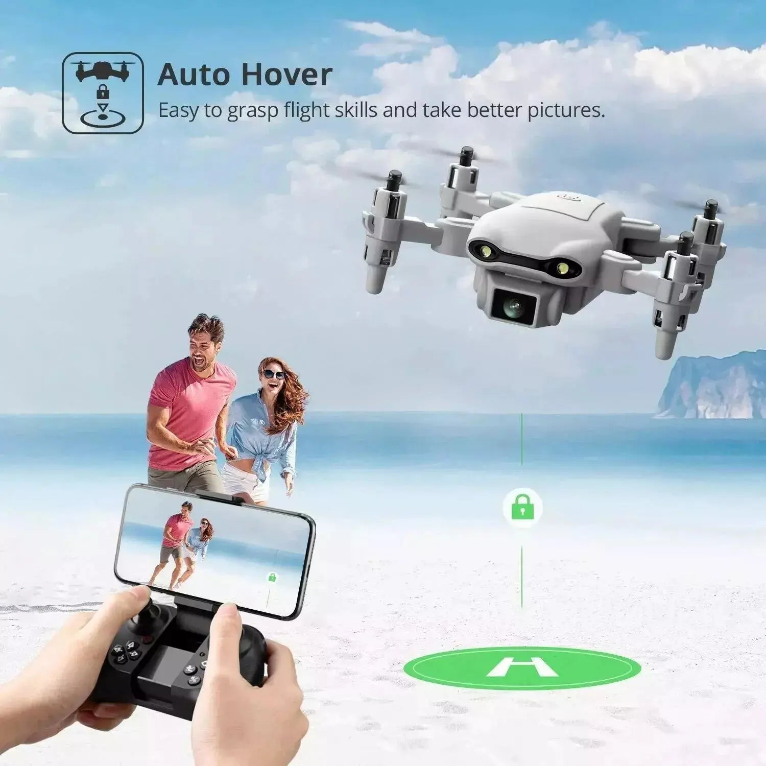 V9 Mini Foldable Drone with HD Camera – Kids & Adults Smart Desion