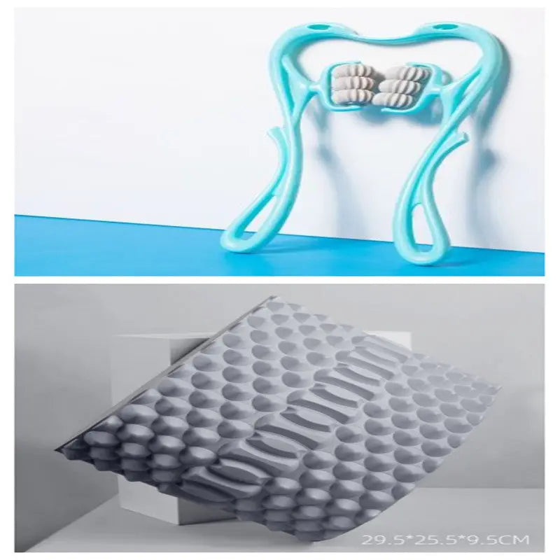 Multifunctional Manual Six-wheel Neck Massager Massage Relieve Roller Massage Tool Smart Desion