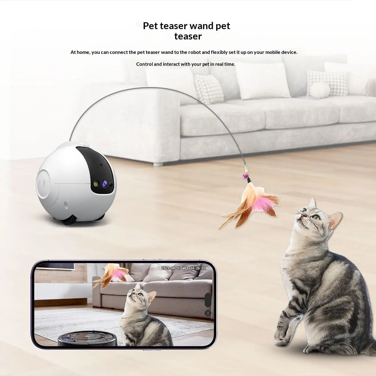 Pet AI Smart Interactive Toy And Tumbler Monitor Smart Desion