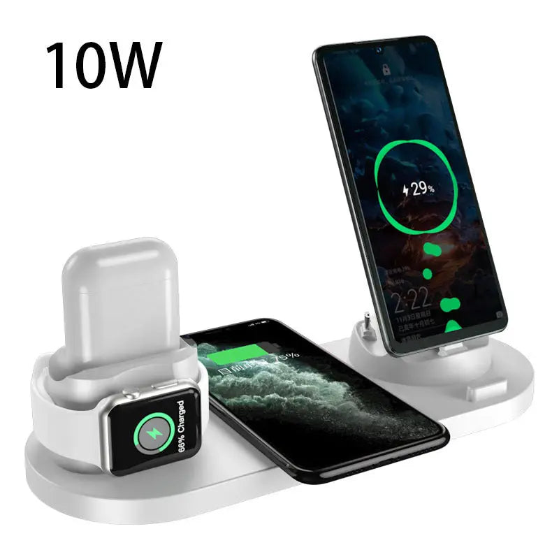 Wireless Charger For IPhone Fast Charger For Phone Fast Charging Pad For Phone Watch 6 In 1 Charging Dock Station Smart Desion