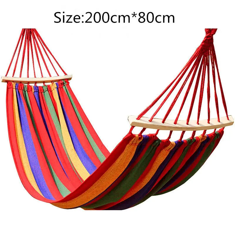 200x80cm Backpacking Hammock Portable Canvas Parachute Outdoor Single Hammock Smart Desion