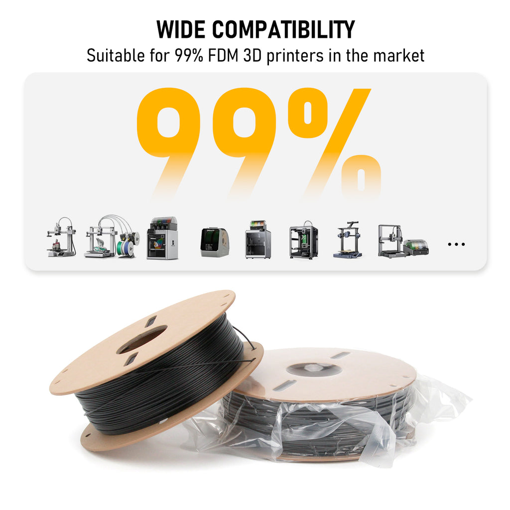 PETG-CF Carbon Fiber 3D Printer Filament – Strong, Rigid, FDM Compatible