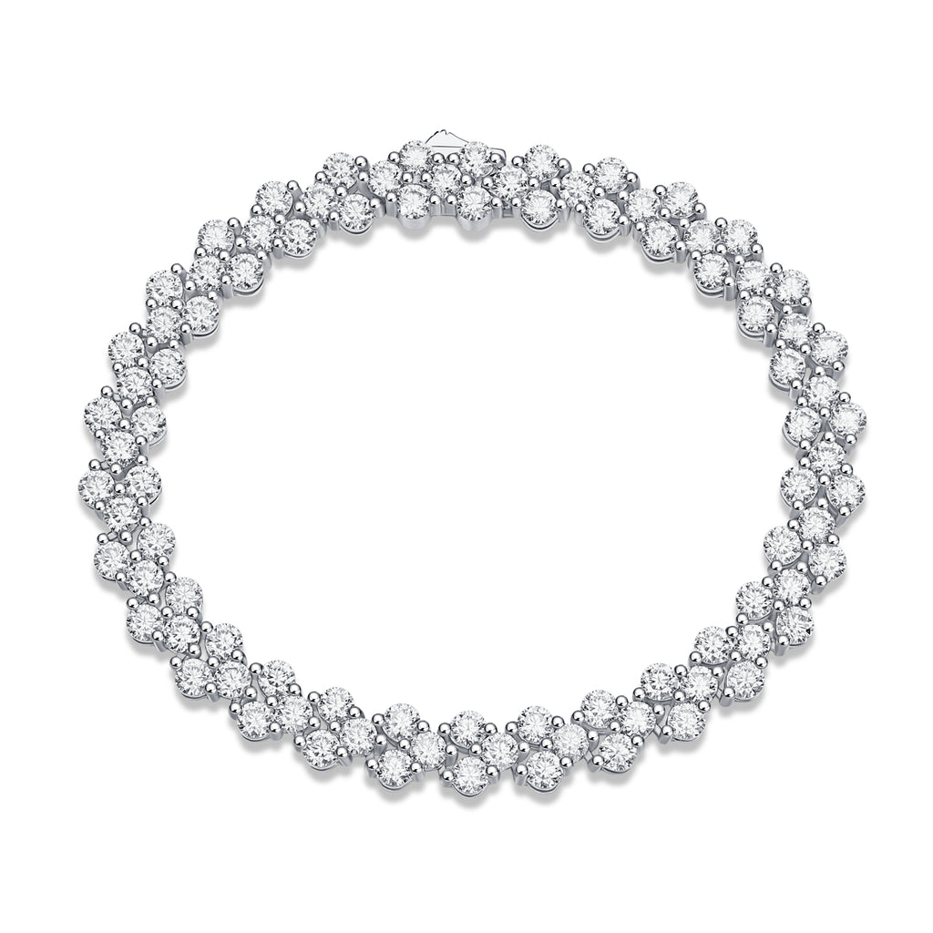 Moissanite Diamond S925 Silver Bracelet – Luxury 16.5cm Fine Jewelry