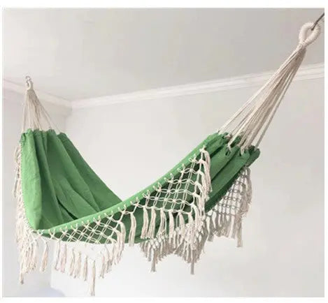 Double large canvas tassel hammock Smart Desion