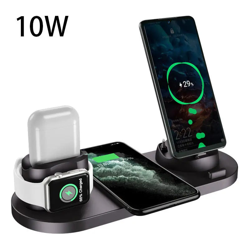 Wireless Charger For IPhone Fast Charger For Phone Fast Charging Pad For Phone Watch 6 In 1 Charging Dock Station Smart Desion