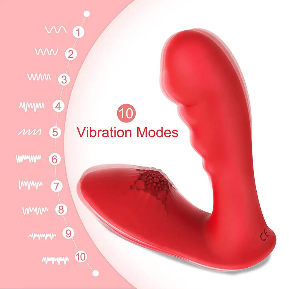 Vibrator- 10 Frequency Vibration Mode Wearable Double Head Vibrator- Female Stimulation Vibration Masturbator- Adult- Products Smart Desion