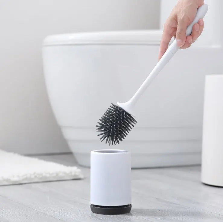 Non-stick Hair Soft Plastic Brush Head Toilet Smart Desion