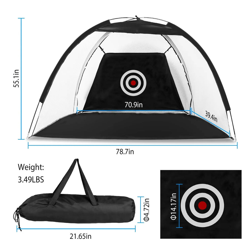 Golf Net Golf Training Aids Practice Nets Driving Hitting Nets With Target Cloth Carry Bag For Indoor Outdoor Sports Smart Desion
