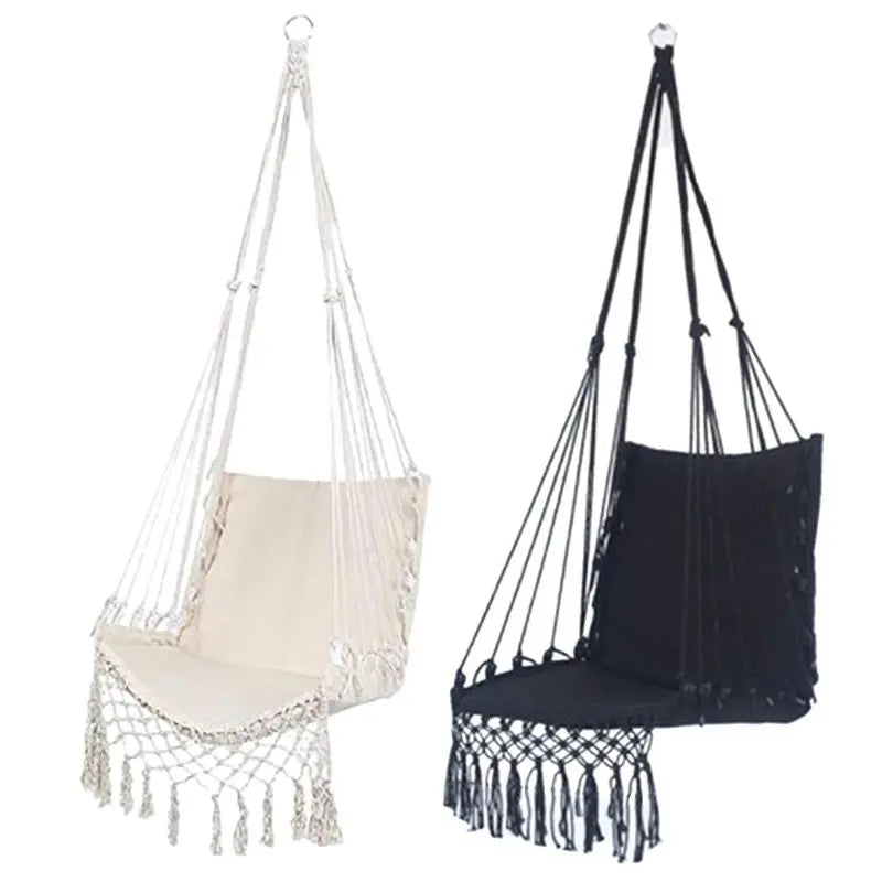 Hammock Chair Macrame Swing Hanging Cotton Rope Hammock Swing Smart Desion