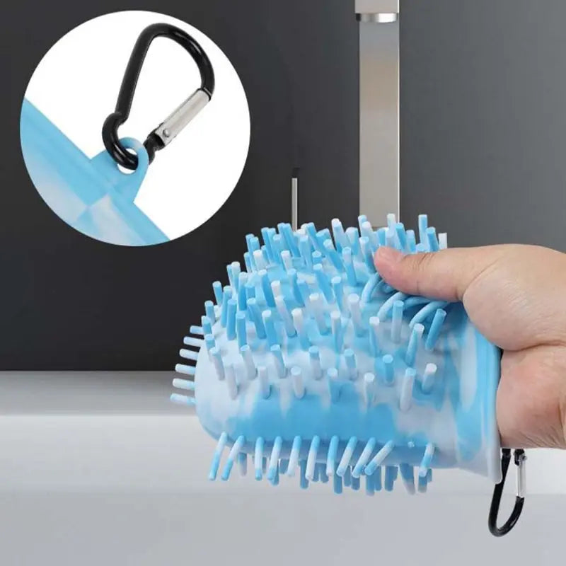 2 In 1 Dog Paw Cleaner Cup Soft Pet Dog Foot Cleaning Washer Brush Cup Portable Pet Foot Washer Paw Clean Brush Foot Cleaning Bucket Pet Products Smart Desion